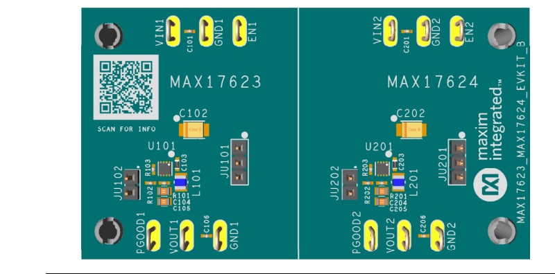 Analog Devices Inc. MAX17623/MAX17624 Evaluation Kits